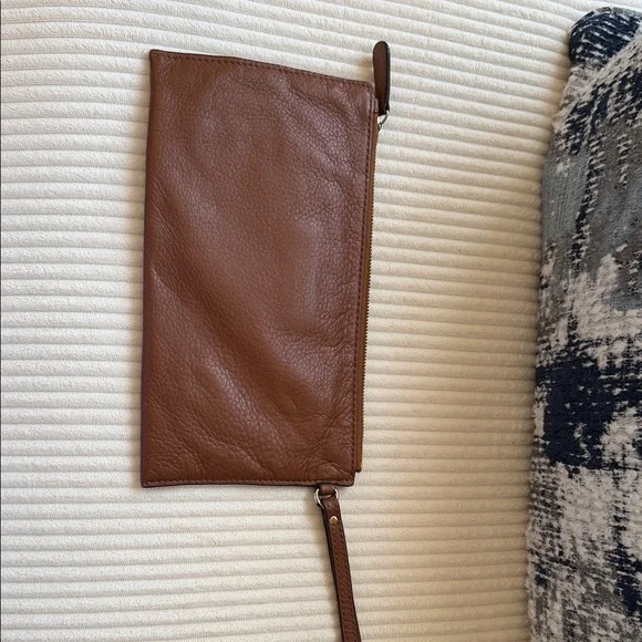 Michael Kors Chocolate Leather Clutch - Picture 2 of 4